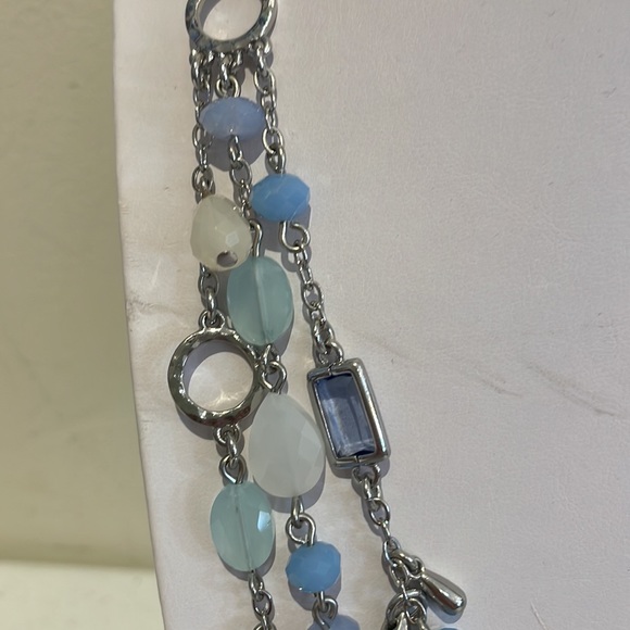 Talbots Blue Mullti Colored Quartz Necklace - Picture 3 of 6